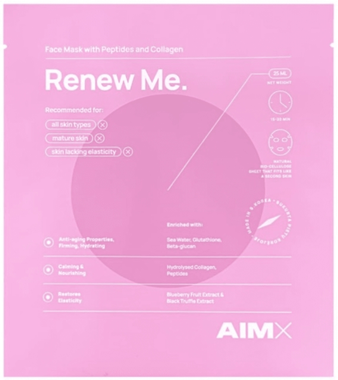 AIMX Anti-aging veido kaukė su kolagenu RENEW ME 25 ml