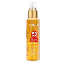 GUINOT Priešraukšlinis aliejus nuo saulės kūnui SPF 50 / Age Sun SPF50 Anti-Age Body Dry Oil 150 ml.