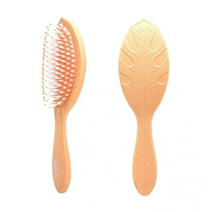 WETBRUSH GO GREEN™ TREATMENT & SHINE HAIR BRUSH WITH SYNTHETIC BRISTLES AND NATURAL OILS, ORANGE