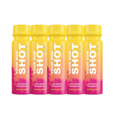 Sunshot + Vit. D įdegio aktyvatorius Mangų skonio 80 ml, 5 vnt.