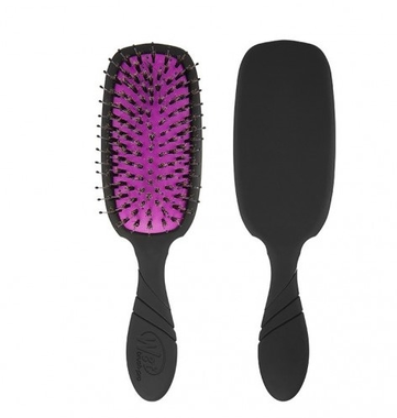 WB PRO SHINE ENHANCER HAIR BRUSH WITH BOAR BRISTLE, BLACK